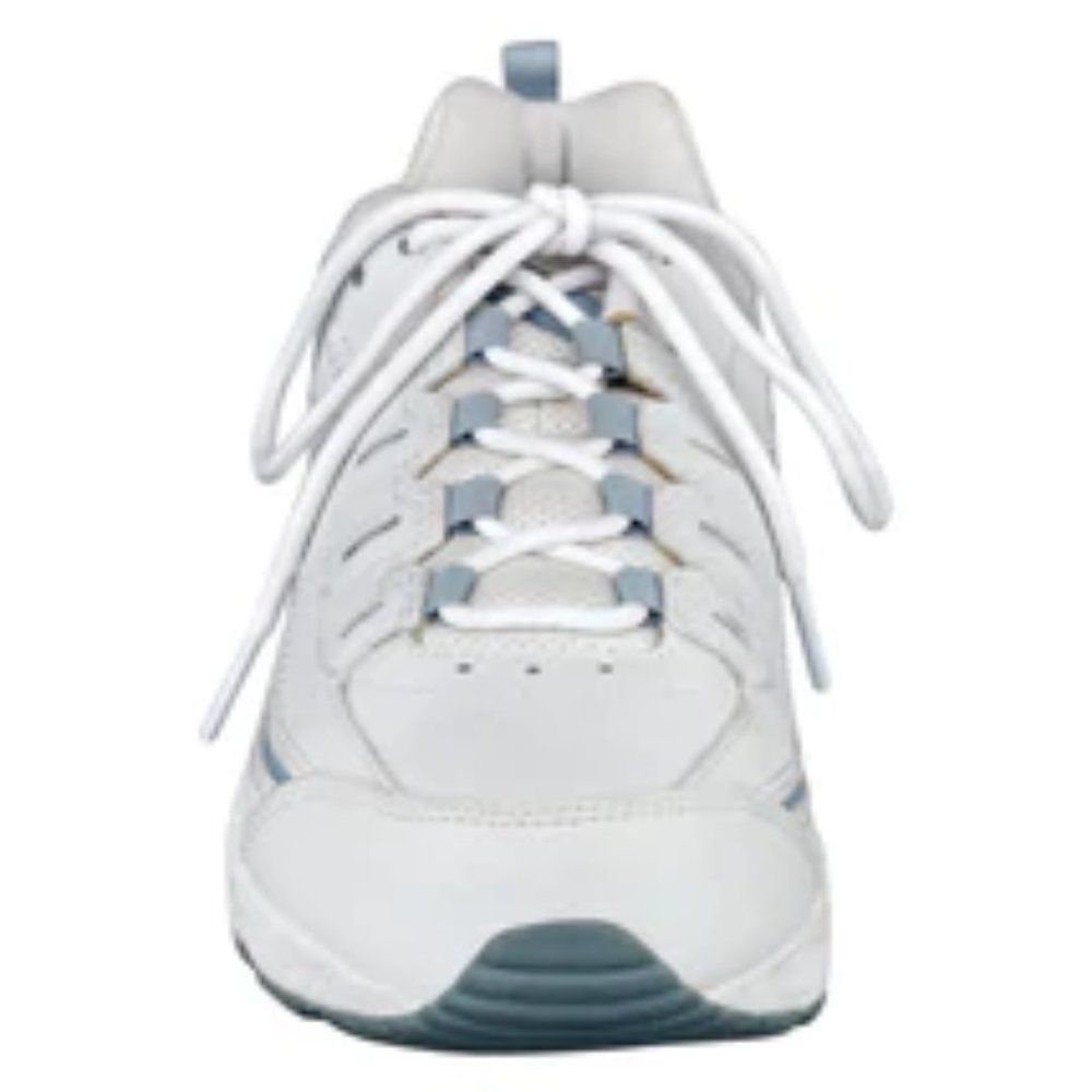(1533) Easy Spirit Romy Womens White Leather Walking Shoes Size 8 WW - Picture 3 of 5